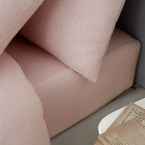 Brushed Cotton Fitted Sheet - Pink King Size 150x200cm