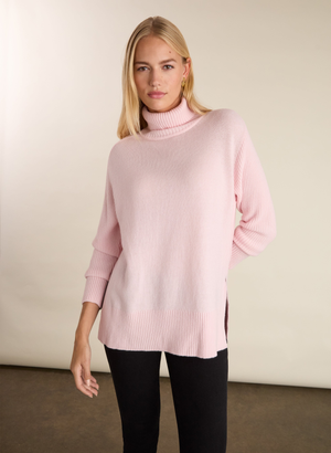 Malin Wool Blend Turtleneck Jumper - 10 (UK Size 10) / Powder Pink