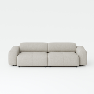 Harmony 3 seater closed ends champagne