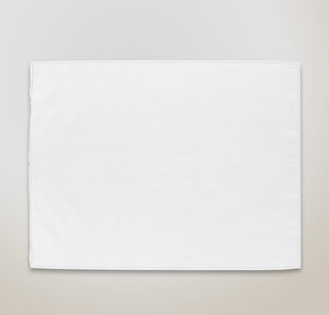 Microfiber Serge Hem Rally Towel - White
