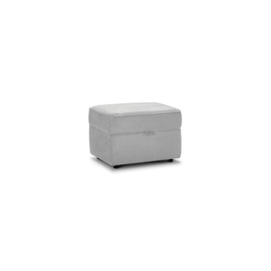 Ravello Storage Footstool in Aero Silver Fabric