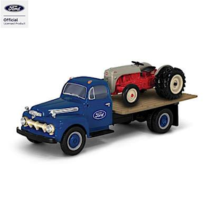 1951 Ford F6 And 8N Truck And Tractor Sculpture Set