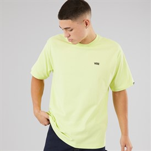 Vans Mens Left Chest Logo Loose Fit T-Shirt Shadow Lime
