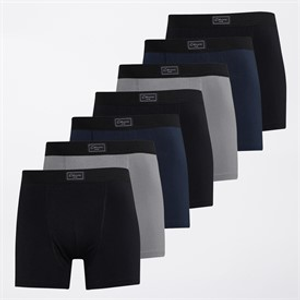 Closure London Mens Seven Pack Boxer Shorts Black/Grey/Navy/Black/Navy/Grey/Black Black/Grey//Navy/Black/Navy/Grey/Black