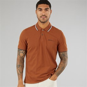 Ben Sherman Mens Twin Tipped Polo Shirt Orange