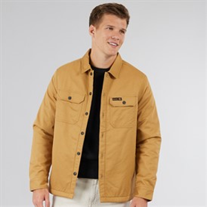 Bench Mens Merrin Borg Worker Overshirt Camel Brown