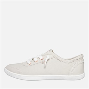 SKECHERS Womens Bobs B Cute Extra Wide Fit Canvas Shoes Natural