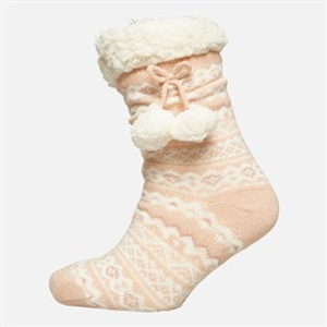 Bench Womens Kimany Cable Knit Socks Dusky Pink Marl