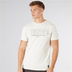 Crosshatch Mens Carrimoore T-Shirt Off White