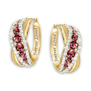 Genuine Ruby A Dozen Rubies Of Love Earrings
