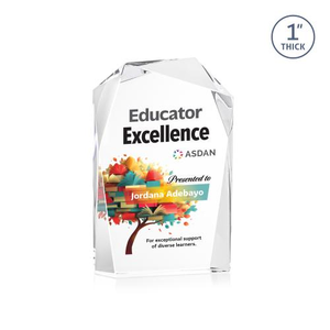 Donvale Full Color Clear Crystal Award
