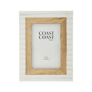 Coast To Coast - Slane Resin Frame White/Natural 17x22cm