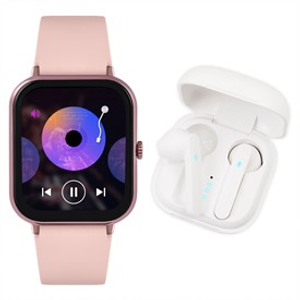 Reflex Active Womens Watch And Earbuds Set Pink