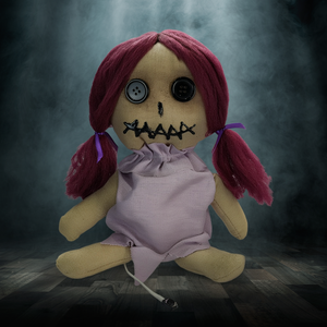 35cm Halloween Animated Voodoo Doll with Vibration and Sound - Purple
