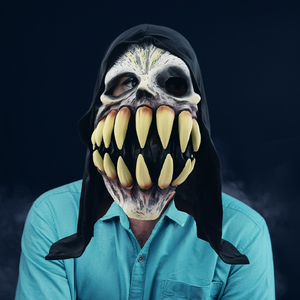 Halloween Latex Costume Hooded Face Mask Monster Chopper