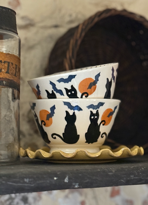 Seconds The Wise Witches Black Cats Small Old Bowl
