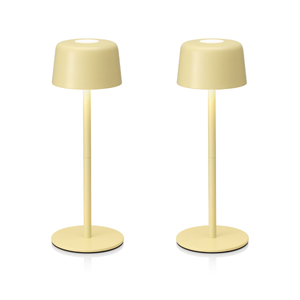 Auraglow Dulcie Rechargeable Table Lamp - Yellow - 2 Pack