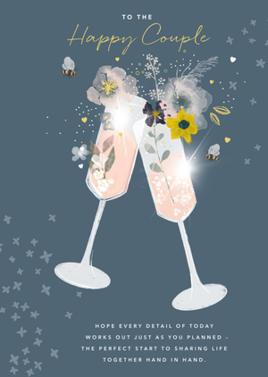 To The Happy Couple Illustrated Wedding Card