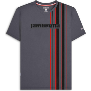 Lambretta Mens Multi Stripe Short Sleeve T-Shirt - 2XL / Iron