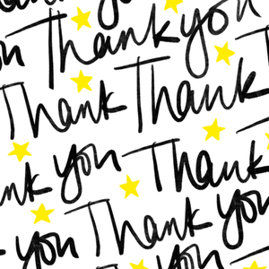 Moonpig Handwritten Typographic Thank You Card