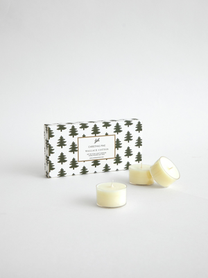 Christmas Pine Tea Light Candle Set of 8