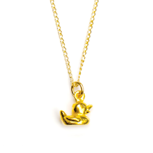 Gold Rubber Ducky Necklace