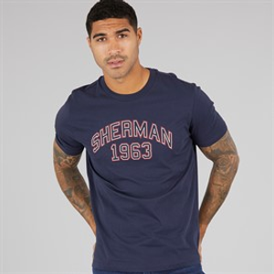 Ben Sherman Mens Varsity T-Shirt Dark Navy