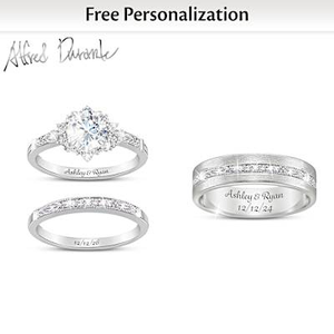 Genuine Topaz My Love, My Everything Wedding Ring Set
