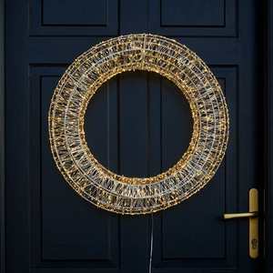 60cm Warm White Micro LED Wreath