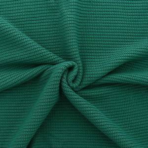 Tissu maille tricotée jersey relief - Vert canard