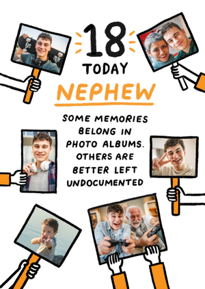 Nephew Photo Upload 18th Birthday Card