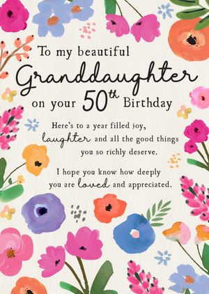 Granddaughter 50th Birthday Card