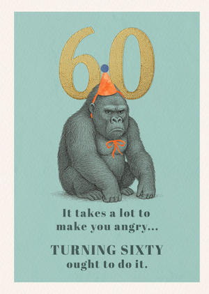 Funny Gorilla 60th Birthday Card