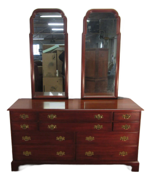 Henkel Harris Solid Cherry Dresser With Mirrors