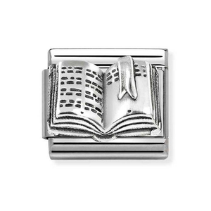 Classic Silver Book Charm