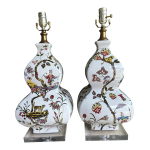 Scalamandre Chinoise Exotique Lamps - Pair