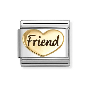 Classic Gold & Enamel Friend Heart Charm