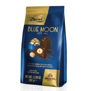 Zaini -  Blue Moon Milk Chocolate w/Hazelnut Cream & Whole Hazelnuts 152g