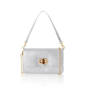 Jesi Handbag And Clutch Bag In Silver