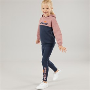 Ellesse Girls Maria Logo Tracksuit Rose/Navy