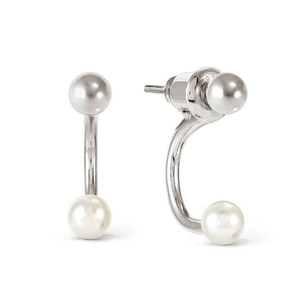Fashion Era Silver Pearl & Bead Drop Earrings