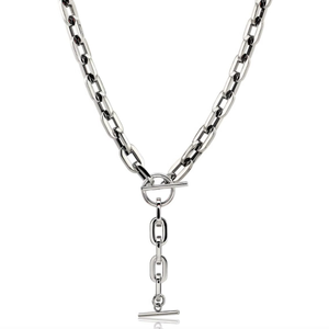 Silver Dominion Waterproof Lariat Necklace