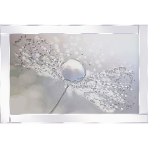 Blowing Dandelion Framed Mirror Picture