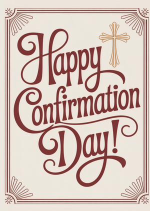 Happy Confirmation Day Typography Card
