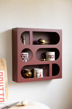 Alcove Wall Shelf in Burgundy