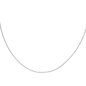 Signature Silver 1mm Box Chain with Extender 41-46cm