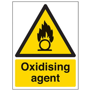 Oxidizing Agent - Portrait 150 x 200mm - 2mm Rigid Plastic (None)