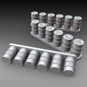 Royal Model 1070 WWII German Fuel Drums 1:72 Resin Kit