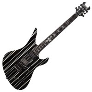 Schecter Synyster Custom-S, Gloss Black w/ Silver Pin Stripes