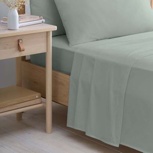 KING SIZE FLAT SHEET Luxury Percale Forest Green 5G